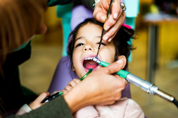 girl at dentist