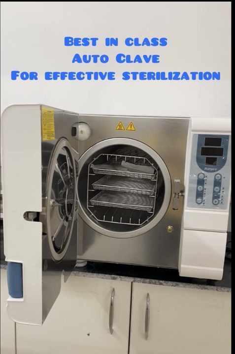 Autoclave sterilisation at Modenta Dental Clinic, Sushant Lok, Gurugram